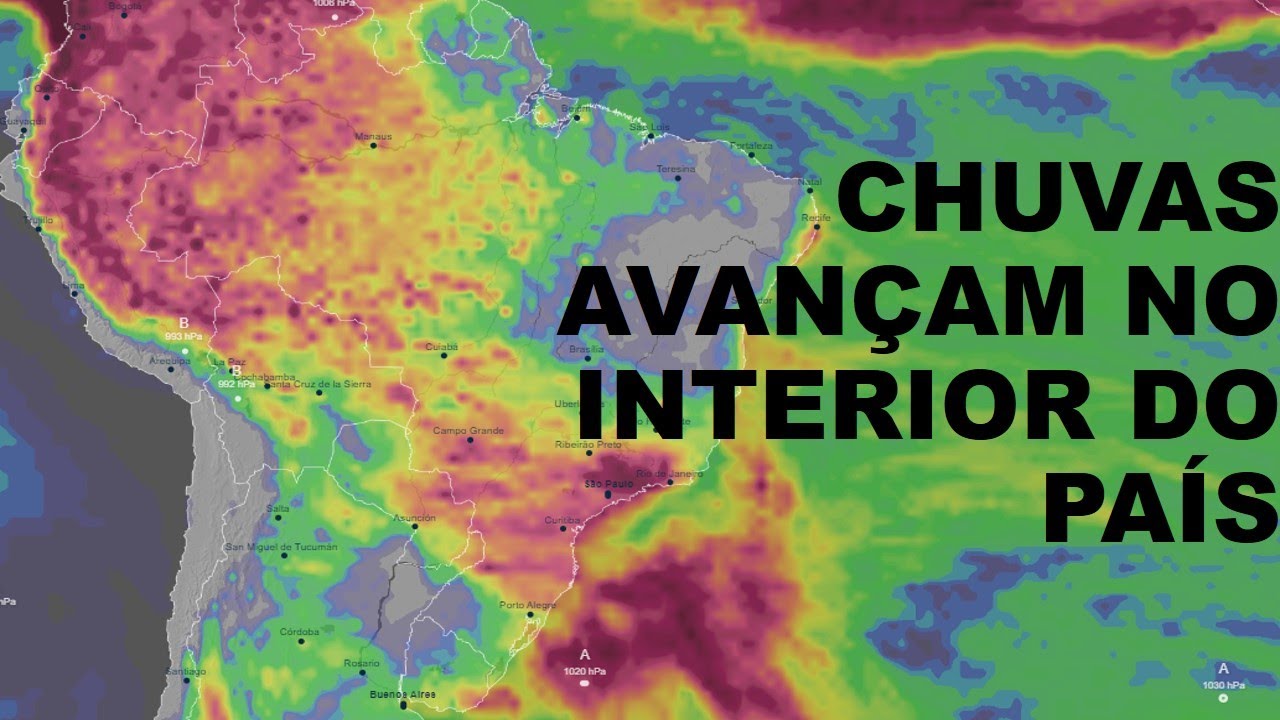 Previsão Semanal- até 22 de OUTUBRO - Alerta para chuva intensa no sudeste e Centro-oeste.
