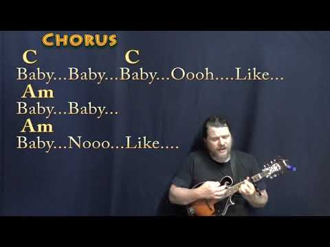 Baby (Justin Bieber) Mandolin Cover Lesson with Chords/Lyrics - Capo 3rd Fret