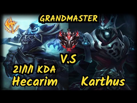 VIT.B Skeanz (HECARIM) vs KARTHUS - 21/1/1 KDA JUNGLE GAMEPLAY - EUW Ranked GRANDMASTER