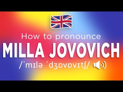 How To Pronounce Milla Jovovich (100% NATIVE Speaker!!)
