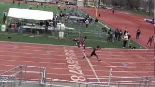 preview picture of video '4x200 Shawnee Heights boys 2nd place at Topeka High Track Meet 2013'