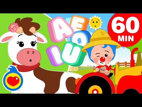 A Vaquinha Laura Aprende Vogais 🐮 e + Músicas Infantis da Fazenda (60 Min) | Um Herói do Coração ❤️