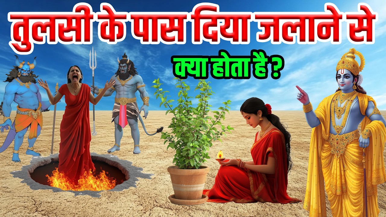 श्री कृष्ण कहते है तुलसी के पास एकबार दिया जलाने से क्या होता है? Vastu tips