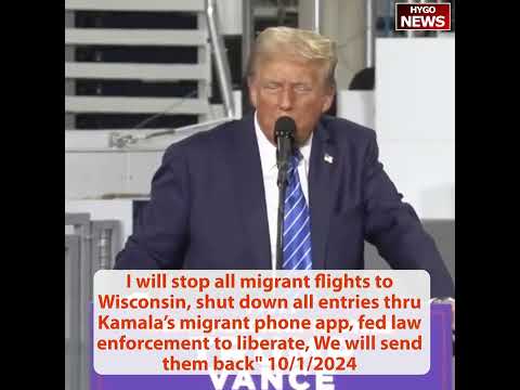 TRUMP: migrant flights, Kamala's migrant phone APP; soon have soaring incomes, wealth, new jobs