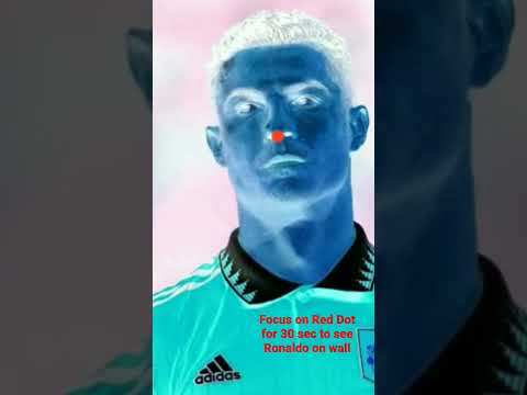 Optical Illusion Focus on Red Dot for 30 seconds to see Cristiano Ronaldo #shorts #opticalillusion