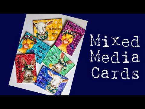 Tutorial de diario artístico con técnica mixta: tarjetas de felicitación con servilletas