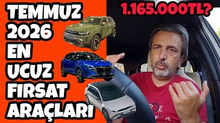 TEMMUZ 2026 EN UCUZ FIRSAT OTOMOBİLLERİ | 20 ADET FİYAT FAYDA ARACI