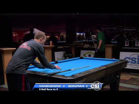 2014 CSI USBTC 9 Ball: Justin Bergman vs Shane Van Boening