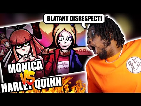 Monika vs. Harley Quinn - Rap Battle! (REACTION)