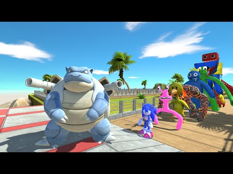Blastoise vs Rainbow Friends OASIS DEATH RUN - Animal Revolt Battle Simulator