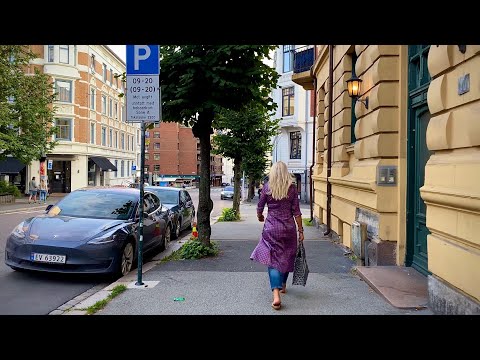OSLO WALKING 4K 🇳🇴 Frogner August 2021 #osloelsa67