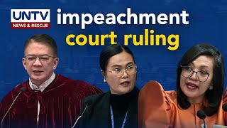 Impeachment court, nag-ruling sa mga mosyon ng magkabilang panig sa impeachment trial vs VP Sara