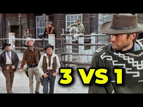 Huge mistake picking a fight with a wandering cowboy | Clint Eastwood