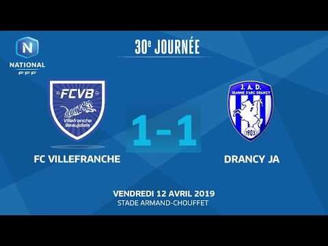J30 : FC Villefranche B. - JA Drancy (1-1), le résumé I National FFF 2018-2019