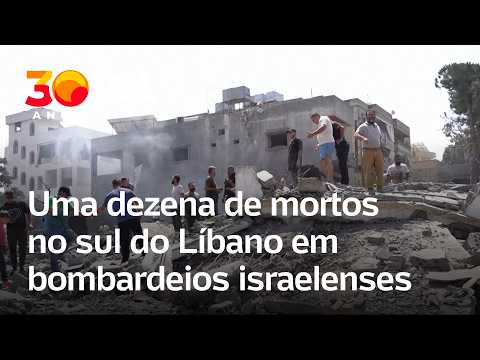Bombardeios israelenses deixam pelo menos uma dezena de mortos no Líbano