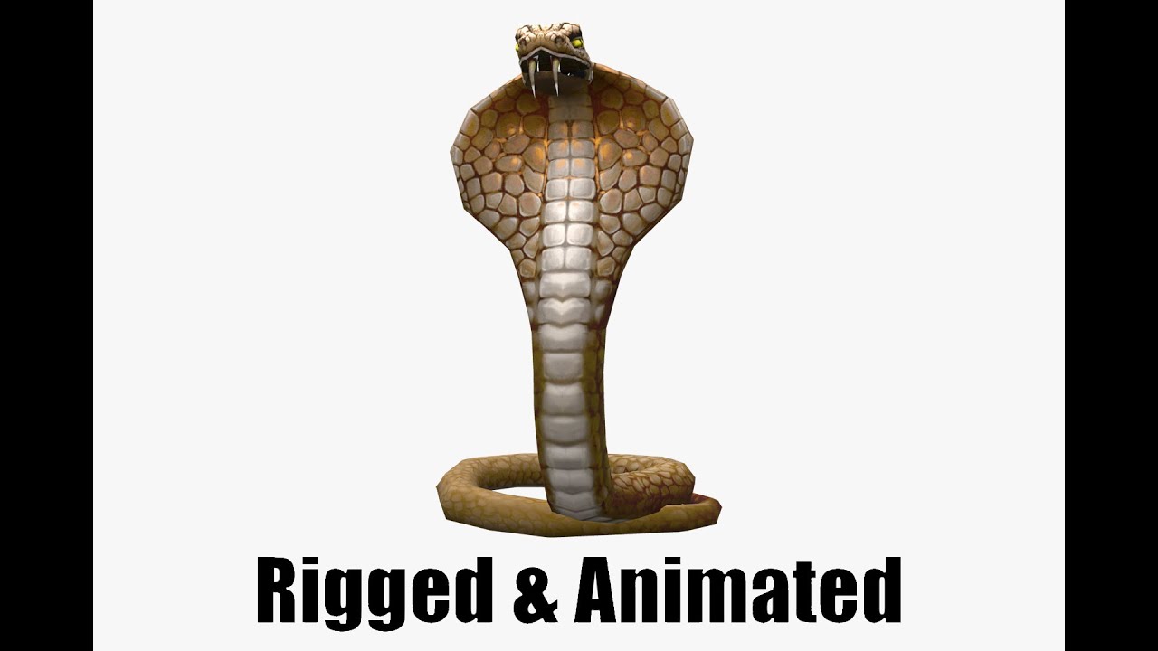 애니메이션 코브라 뱀 3D 모델