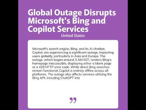 Microsoft Bing and Copilot are down worldwide...