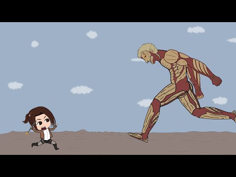 Chibi Titan Academy #6 - Sasha Blouse VS Armored Titan - Attack On Titan Fan Made