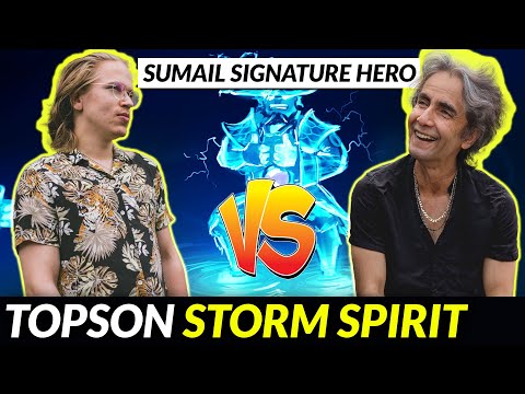 Topson use Sumail's signature hero - Storm Spirit  to Destroy him