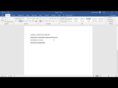 TUTORIAL WORD #1 - LE BASI