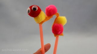 Sophie's World: Caterpillar puppets
