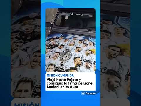 🇦🇷 Un hincha de Alta Gracia cumplió el sueño de conocer a Scaloni y llevarse su firma.