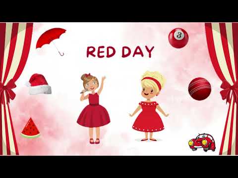 Red Day Celebration Song for Kids | Fun Learning Video | Kids Song | Kids Fun Activity | Red Day