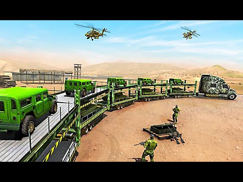 US Army Train Transporter Truck Driving Games - Level 5 (END)
