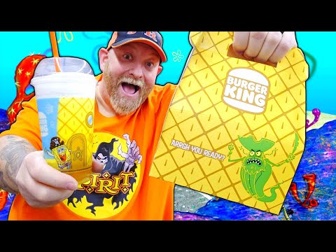 KRABBY PATTIES at BURGER KING! I Tried The SPONGEBOB SQUAREPANTS Whopper Meal & They Stole My Pie!