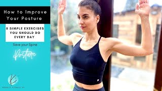 How to Improve your Posture | 8 Simple Exercises to do Every Day