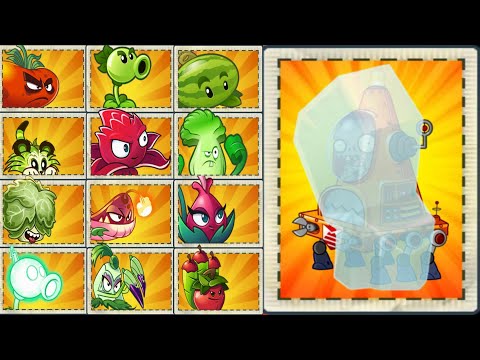 PvZ 2 All PLANT Vs 5 Frozen Robo-Cone Zombie - Which Plant Will Win?
