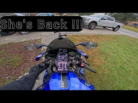 2018 Yamaha R1 experience; Riding to school on nearly flat tire!!