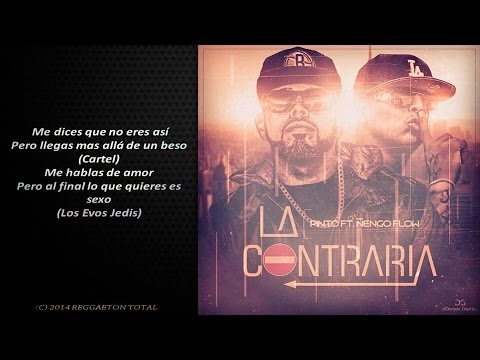 La Contraria (Video Letra) - Pinto Ft. Ñengo Flow (Original) Reggaeton 2014