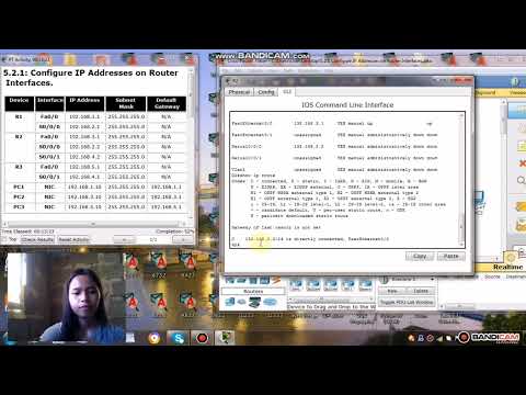 5.2.1: Configure IP Addresses on Router Interfaces