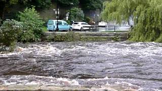 preview picture of video 'High water in Hebden Bridge, 25-Sep-2012'