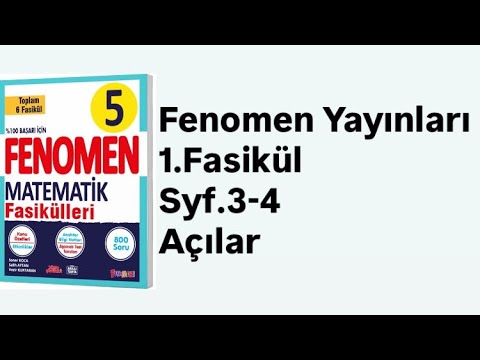 5.SINIF FENOMEN 1.FASİKÜL S.3-4 AÇILAR