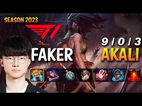 T1 Faker AKALI vs TWISTED FATE Mid - Patch 13.22 KR Ranked