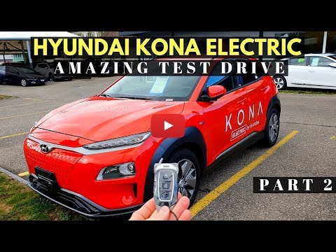 New Hyundai Kona EV Electric Test Drive Review 2018