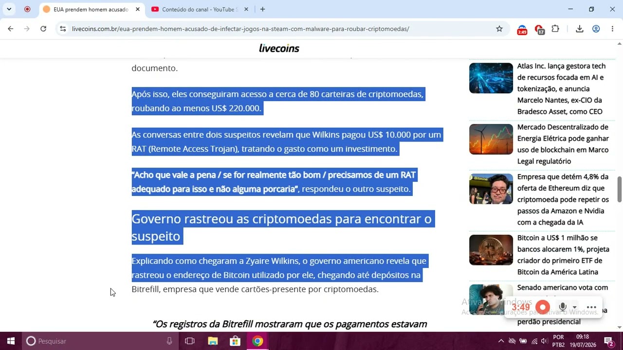 EUA prendem homem acusado de infectar jogos na Steam com malware para roubar criptomoedas