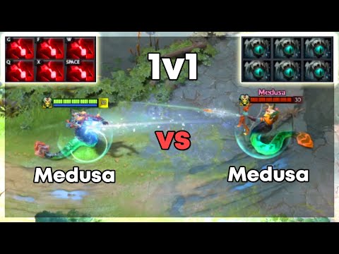 6x Bloodstone Medusa vs 6x Skadi Medusa | Level 30 Dota 2 1v1 | Who Will Win?