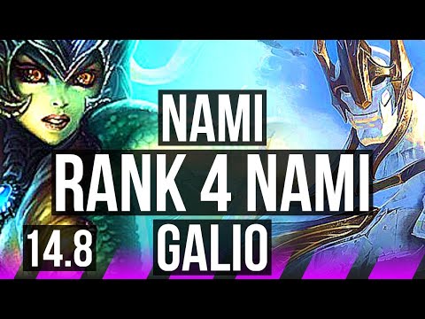NAMI & Lucian vs GALIO & Senna (SUP) | Rank 4 Nami, 3/4/23 | NA Challenger | 14.8