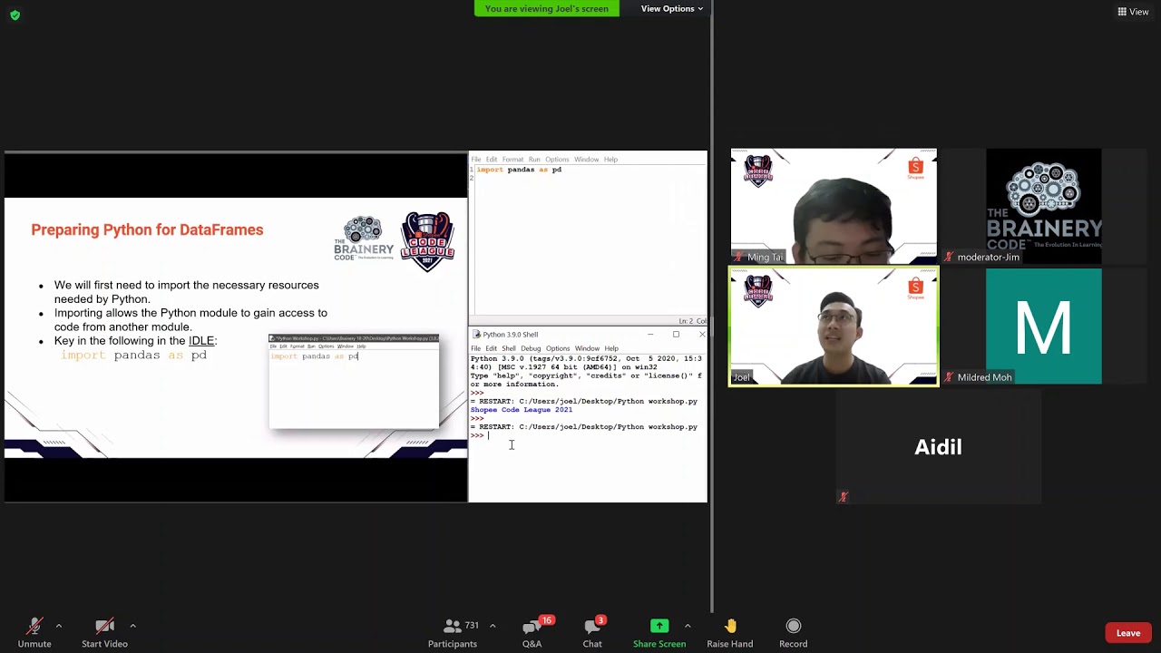 Python Training - Shopee Code League 2021