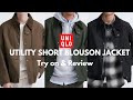 UNIQLO UTILITY SHORT BLOUSON JACKET TRY ON & REVIEW (3 COLOURS)