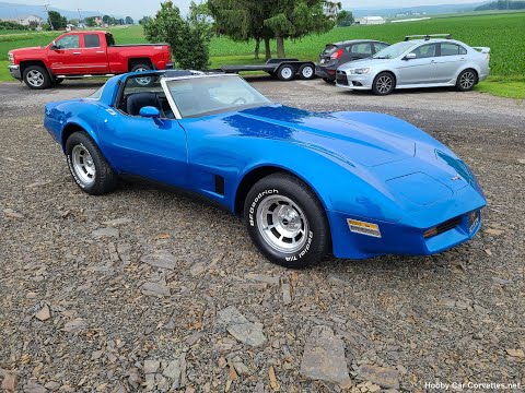 1981 Bright Blue Corvette 4spd For Sale Video