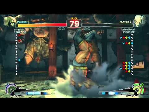 Zangitan [Zangief] vs ketsublood [Gen] SSF4 Japanese Online Ranked Matches - TRUE-HD