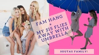 Everleigh vlogs, Savannah flies away with umbrella, family weekend ;)