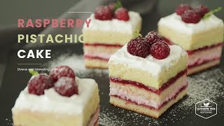 라즈베리 피스타치오 레이어 케이크 만들기 : Raspberry pistachio layer cake Recipe - Cooking tree 쿠킹트리*Cooking ASMR