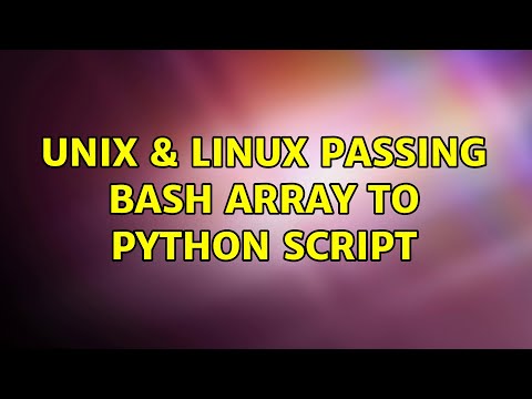 Unix Linux Passing Bash Array To Python Script