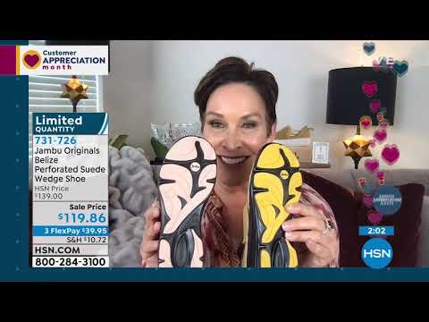 Jambu Originals Belize Perforated Suede Wedge Shoe