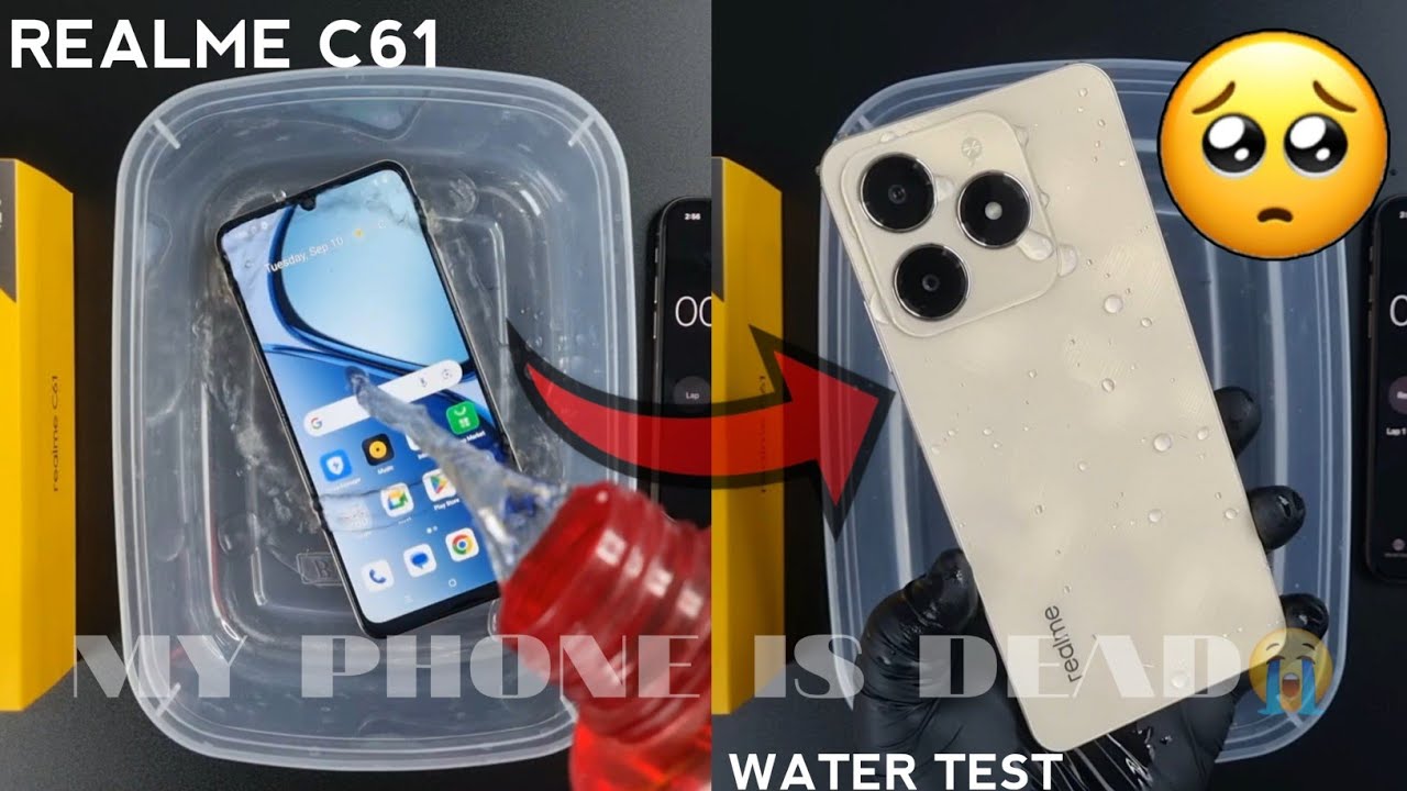 Realme C61 Water Test 💧💦| Let's See C61 is Waterproof Or Not???